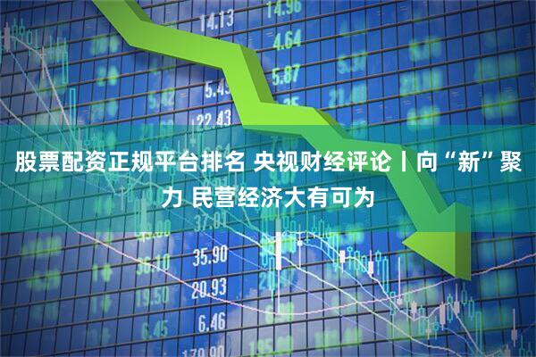 股票配资正规平台排名 央视财经评论丨向“新”聚力 民营经济大有可为